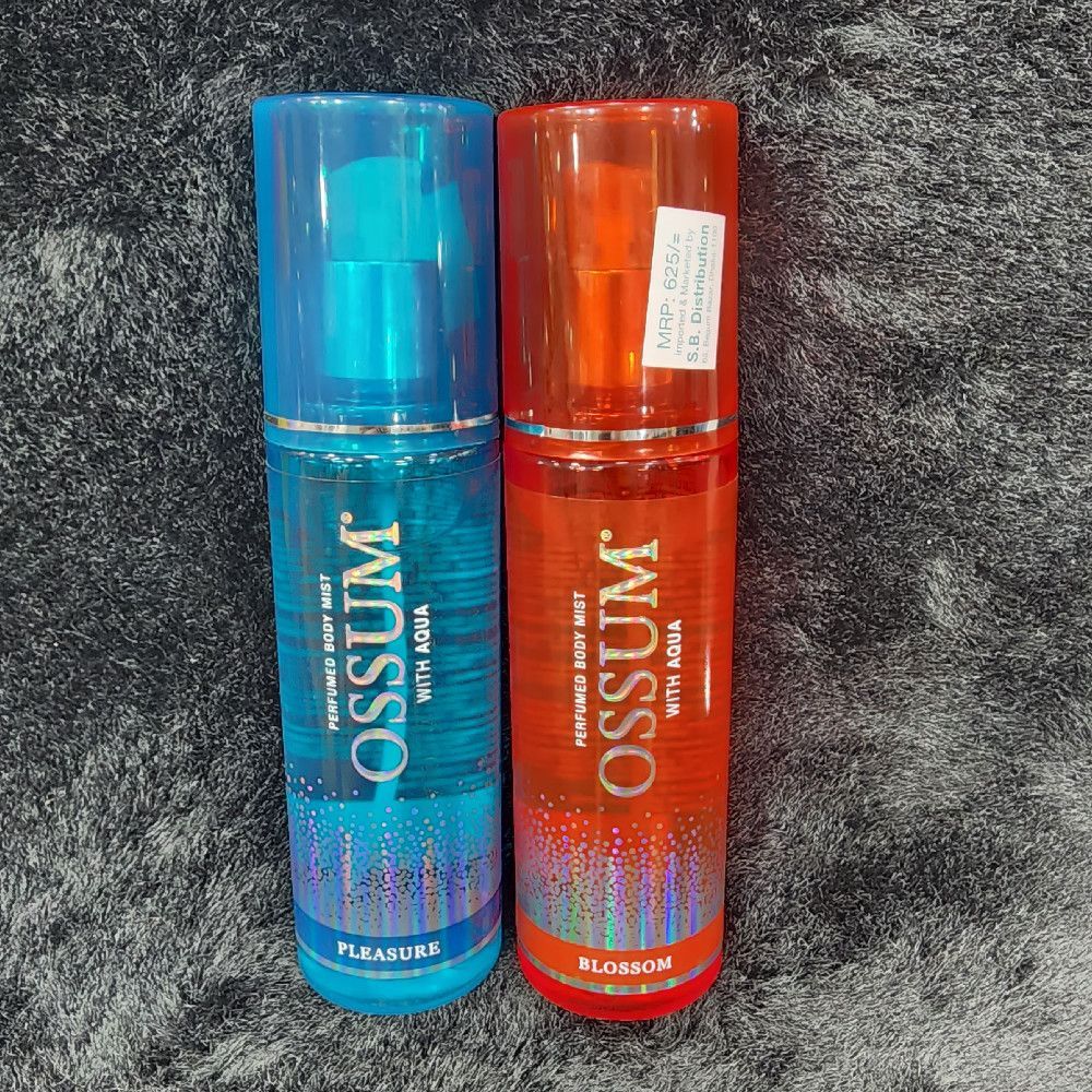 Ossum Perfumed Body Mist Plastic Spray Bottles Assorted Colors
