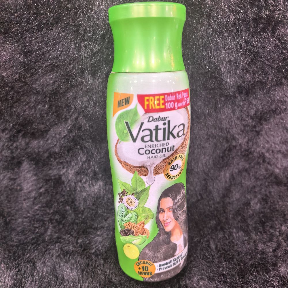 Dabur Vatika Enriched Coconut Hair Oil with Free Red Paste