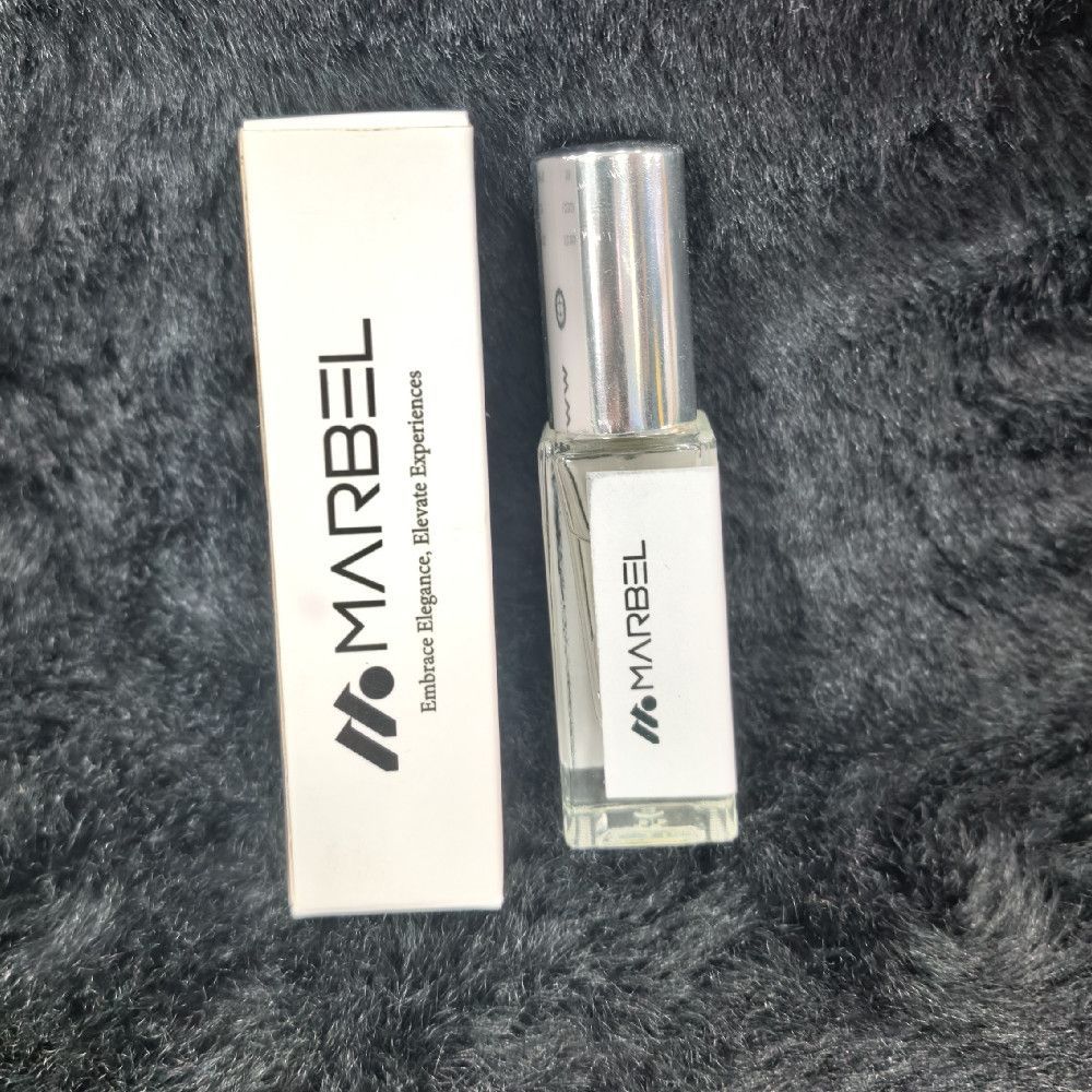 MARBEL Embrace Elegance Glass Perfume Bottle in White and Silver