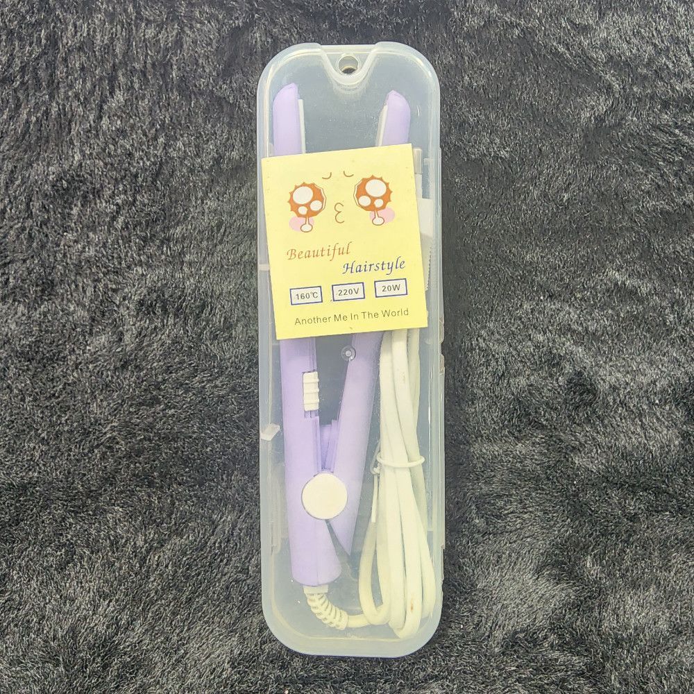 Purple & White Plastic Hair Straightener 160°C 20W with Clear Accents