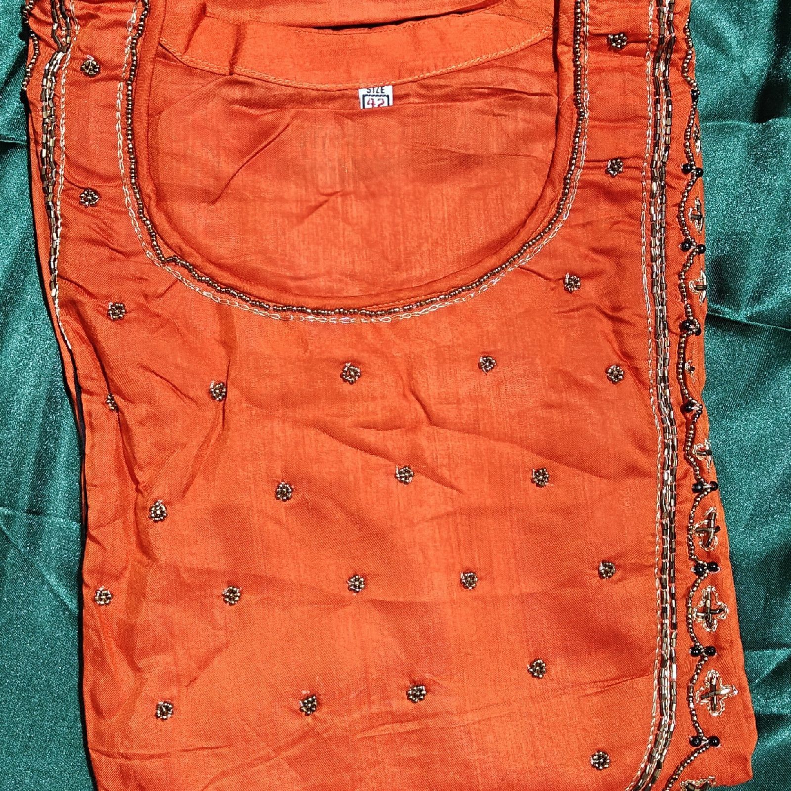 Semi Long Gaun Embroidered Kurta Top