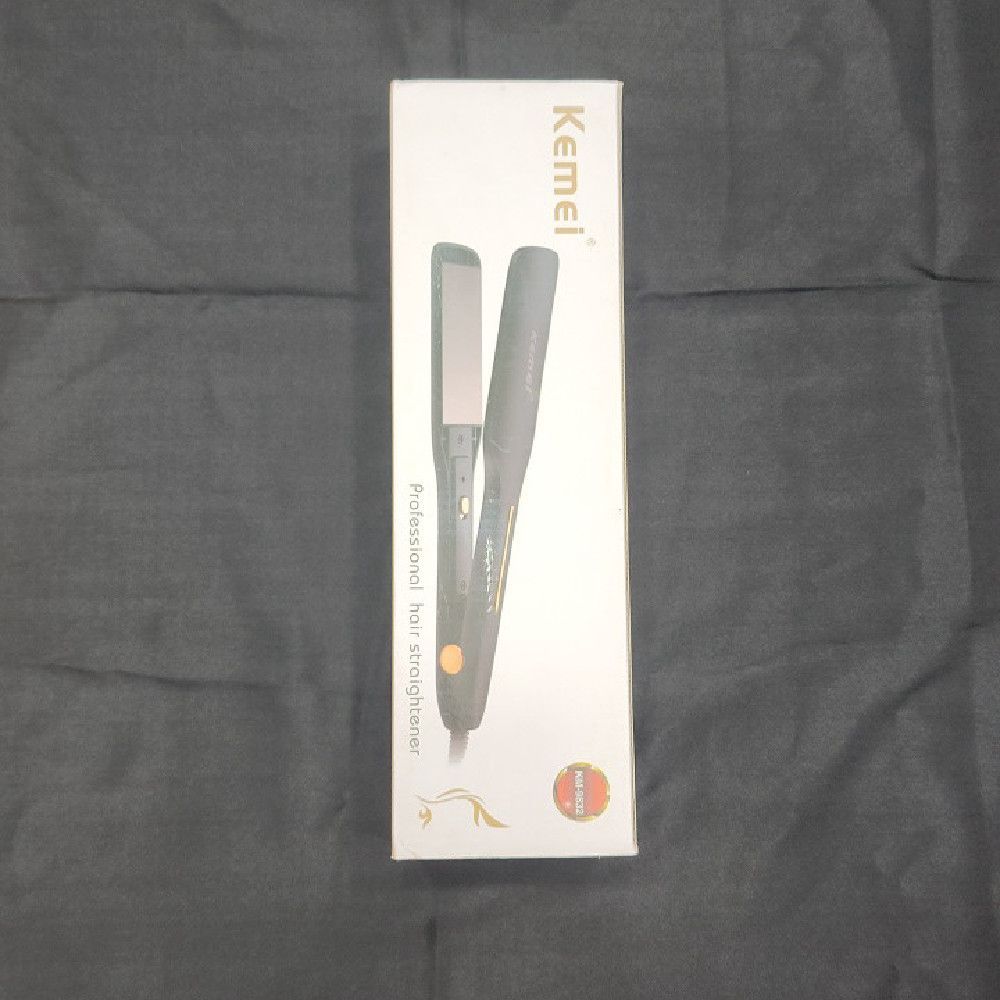 Kemei Professional Hair Straightener – Black, Gold, White Plastic
