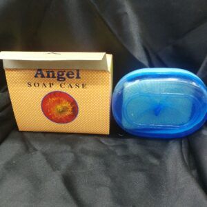 Blue Plastic Angel Soap Case – Durable Storage for Bath Bars