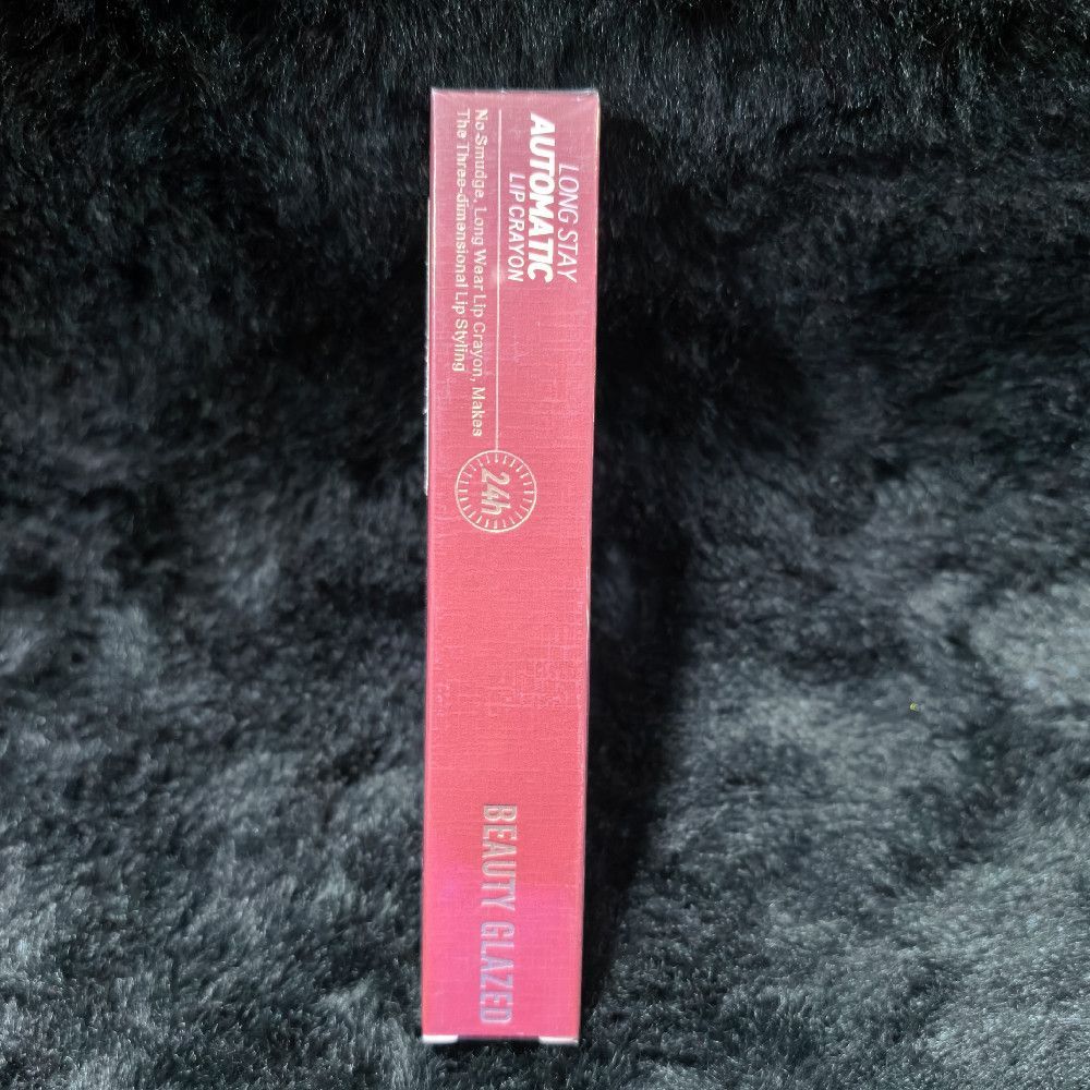 Beauty Glazed Long Stay Automatic Lip Crayon Pink White Box