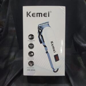 Kemei KM-809A Hair Clipper Professional Grooming Tool White Black Blue