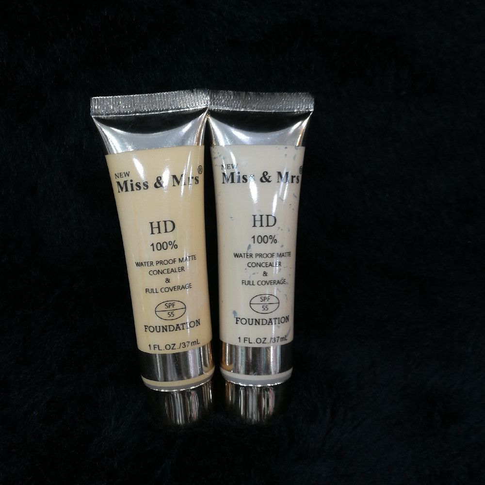 Miss & Mrs HD 100% Waterproof Matte Foundation Tube Beige Cream