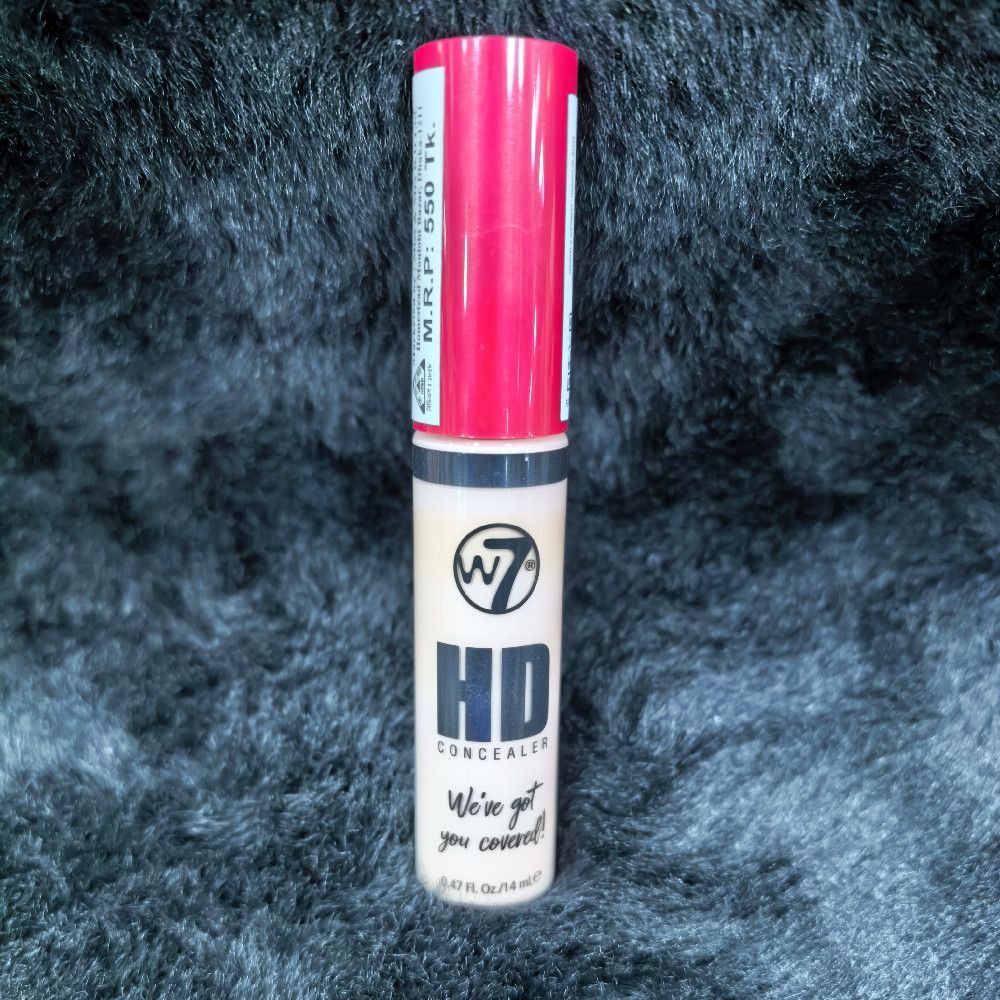 W7 HD Concealer 14 mL Pink Beige Black Liquid Makeup Cosmetic Item