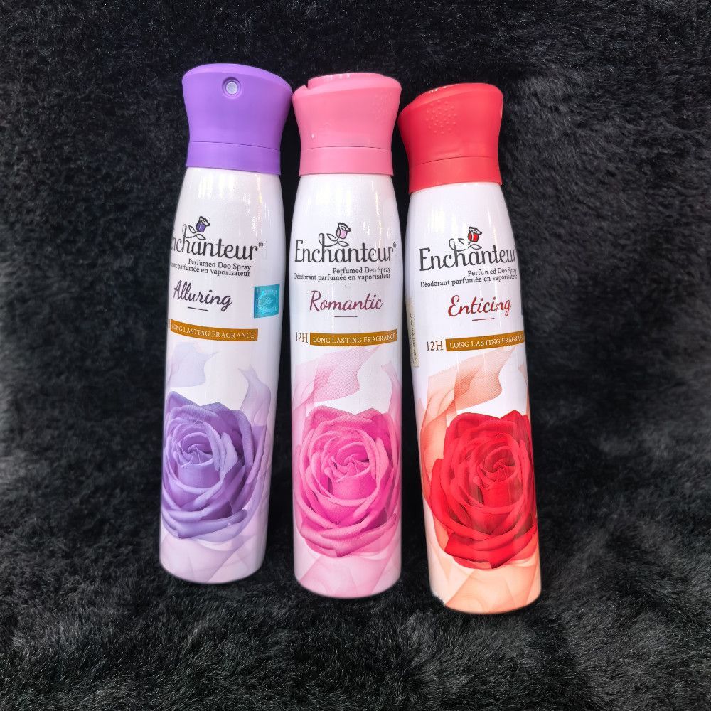 Enchanteur Perfumed Deo Spray Trio Alluring Romantic Enticing