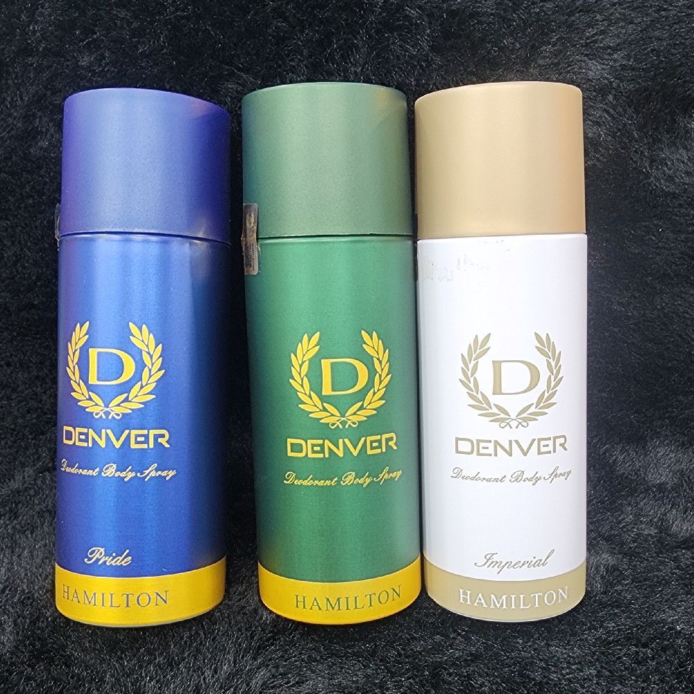 Denver Pride and Imperial Deodorant Body Spray Metal Cans