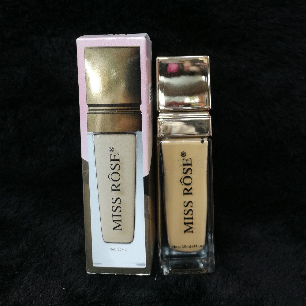MISS RÔSE Beige Gold Glass Foundation 30ml – Luxury Smooth Finish