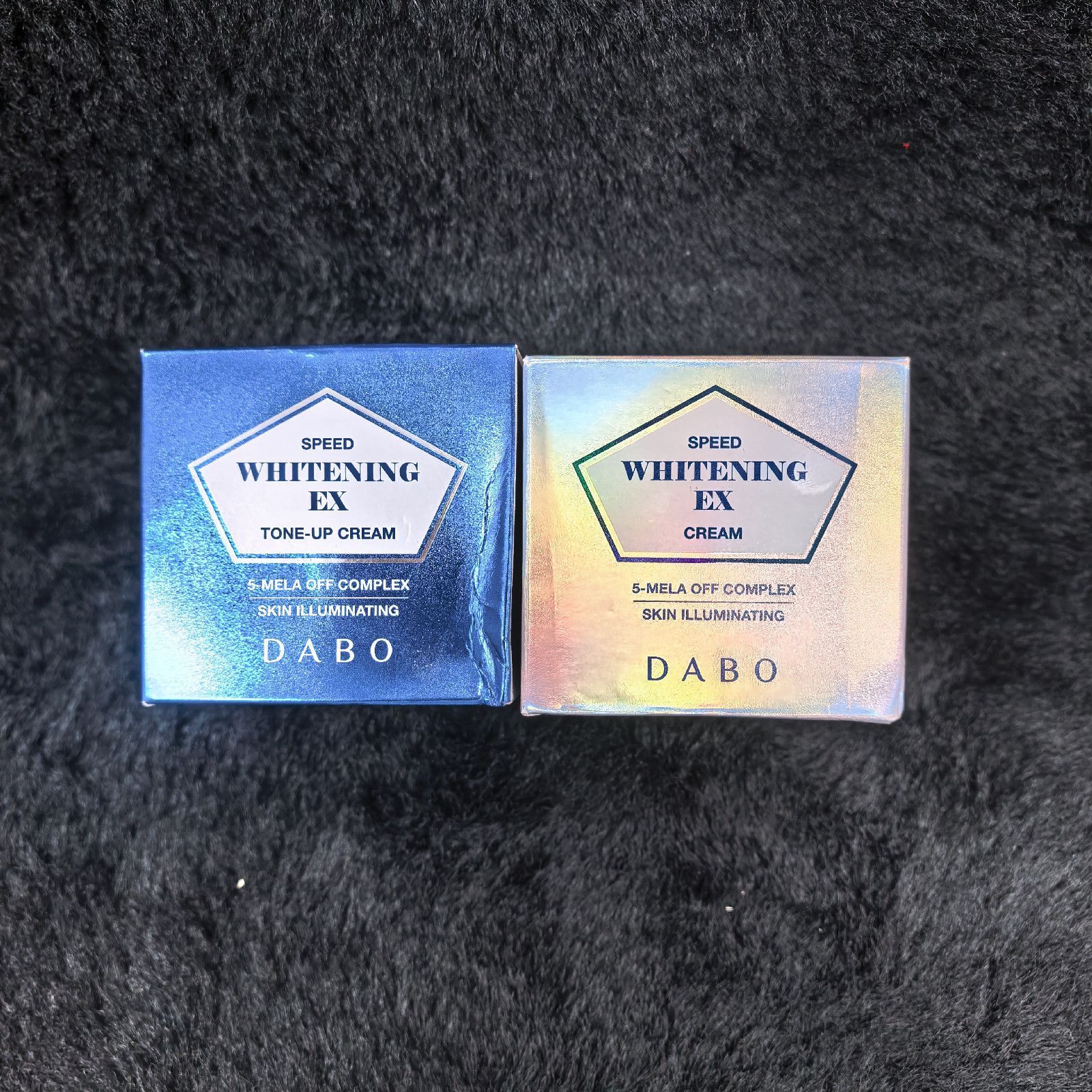 Whitening EX Cream 5-MELA OFF Complex in Silver-Blue-Pink Box