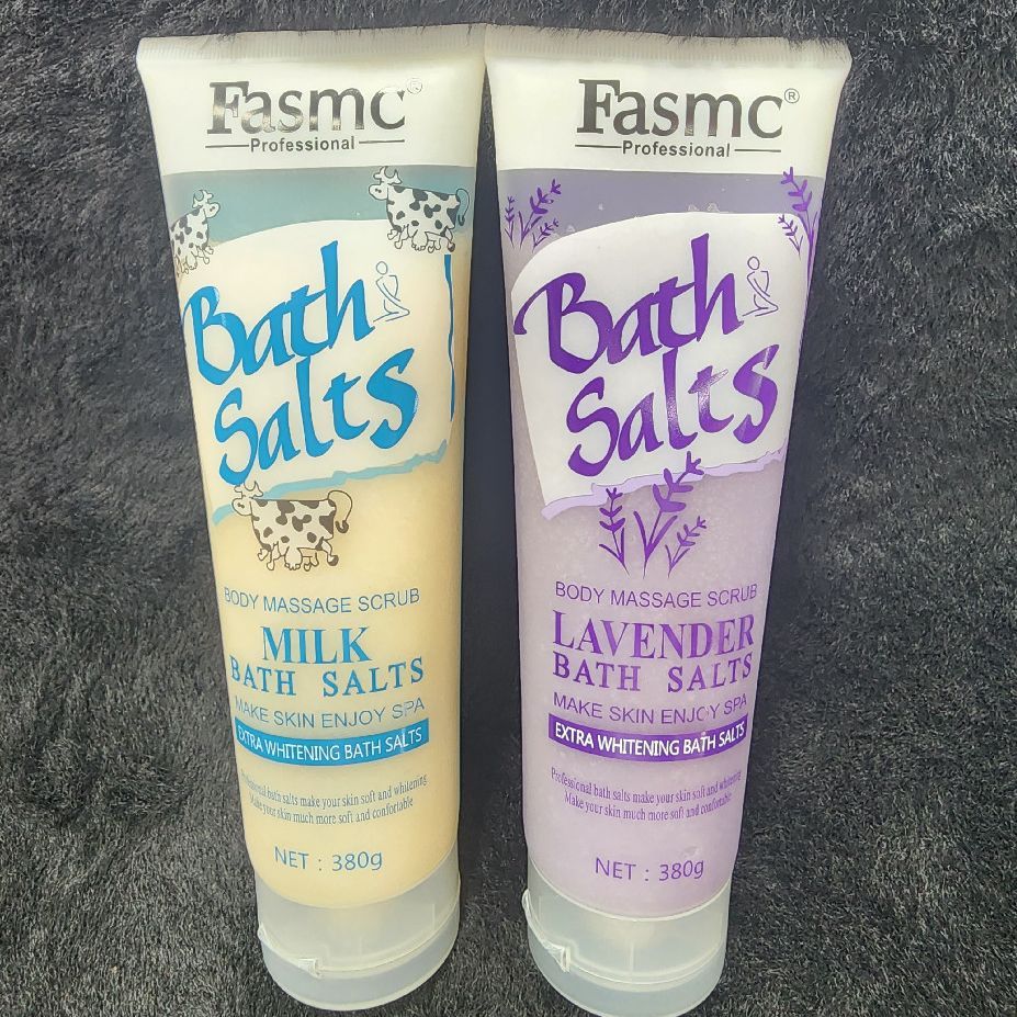 Lavender Milk Bath Salts – Purple Cream Spa Scrub Extra Whitening Formula for Skin Relaxing Body Massage Gentle Aroma Premium Salt Blend