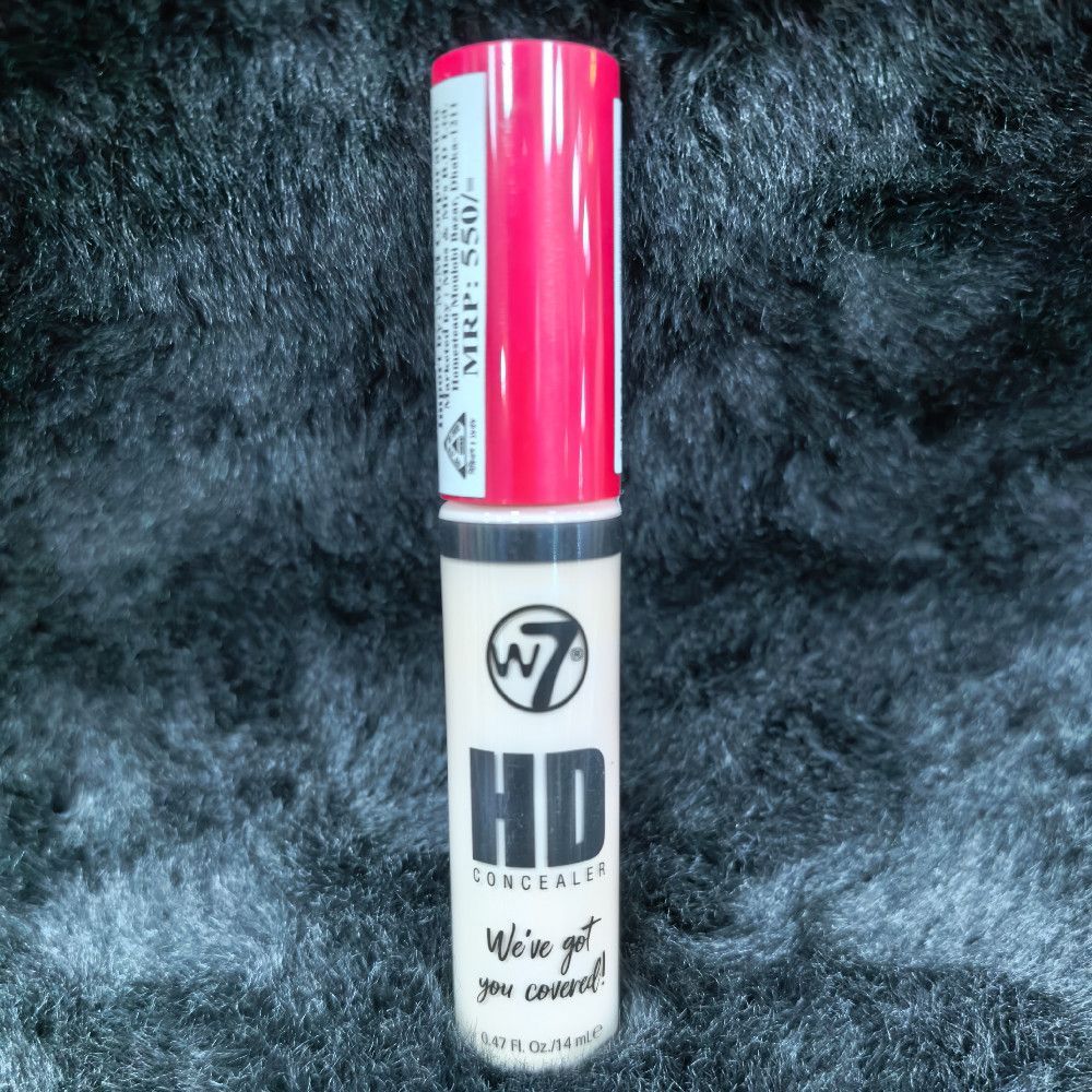 W7 HD Concealer Liquid Pink White Black Plastic 0.47 Fl Oz 14 mL