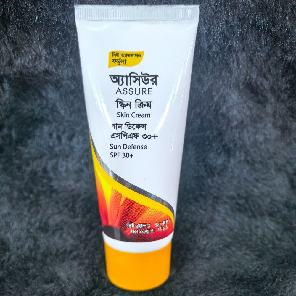 Assure Skin Cream Sun Defense Tube with Advanced Formula
