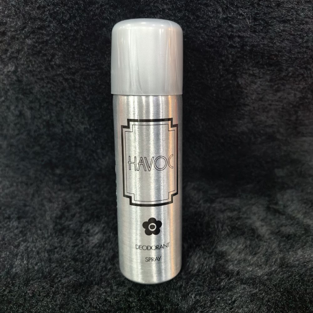Havoc Deodorant Spray Silver Metal Can Body Spray